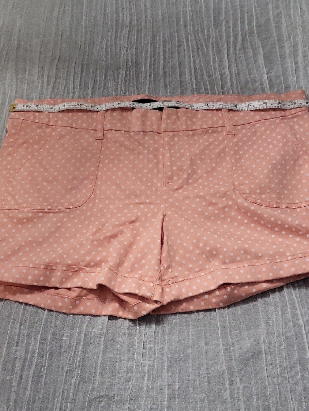 Torrid Size 16 Peach Pink Polka Dot Women's Shorts - Picture 3 of 10